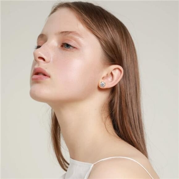 1/2/3ct Moissanite Stud Earrings for Women 925 Sterling Silver Hypoallergenic - Picture 2 of 7